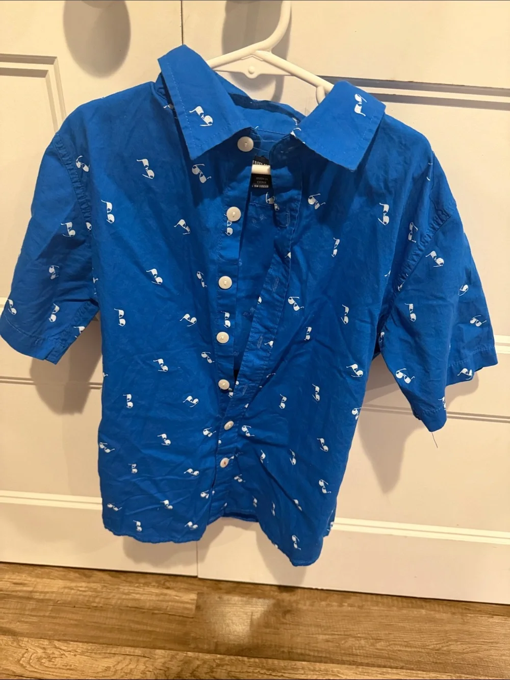 Univibe Royal Blue Short-Sleeve Button-Down Shirt